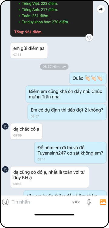 Feedback của học sinh 5