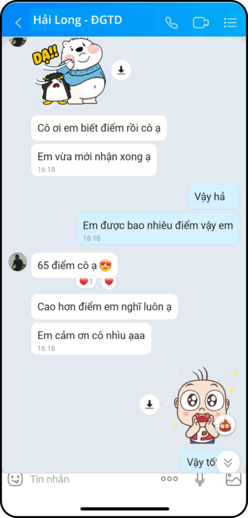 Feedback của học sinh 8